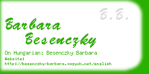 barbara besenczky business card